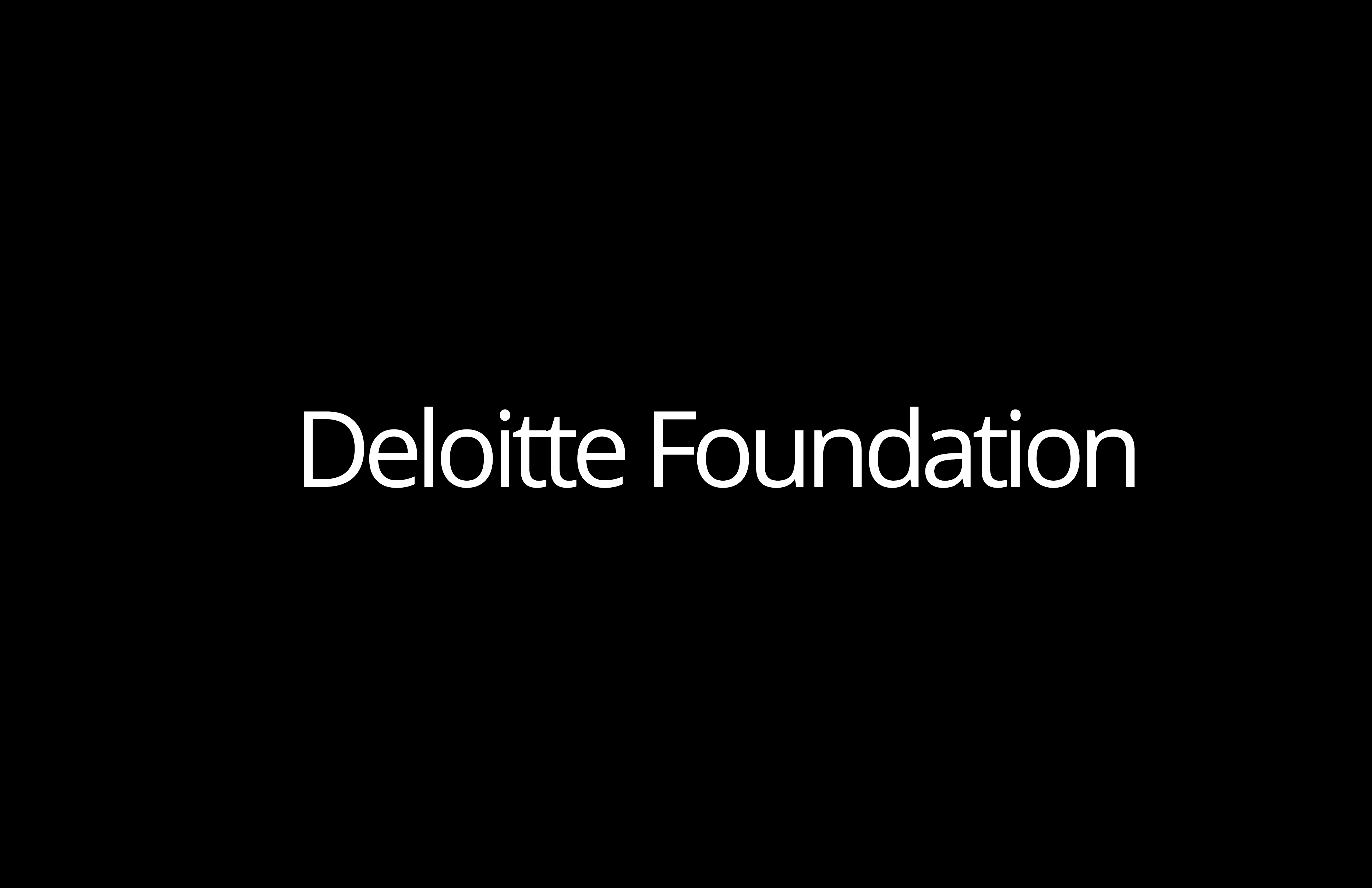 Deloitte Foundation wordmark