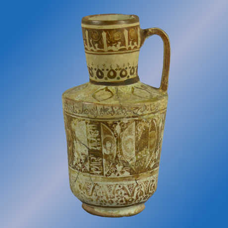 A Persian pottery vase. 