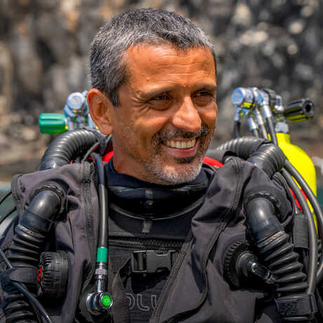 Luiz Rocha with scuba gear