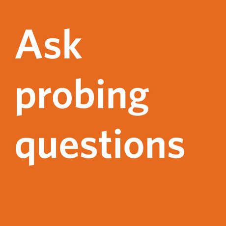 Ask probing questions