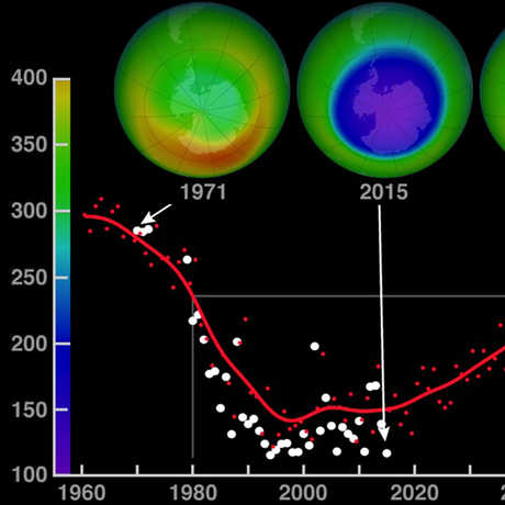 Ozone hole data