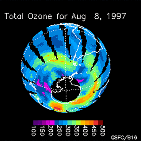Ozone hole animation gif