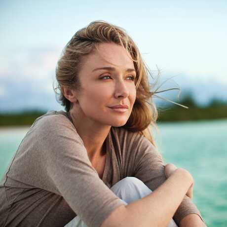Portrait of oceans advocate Alexandra Cousteau at the beach