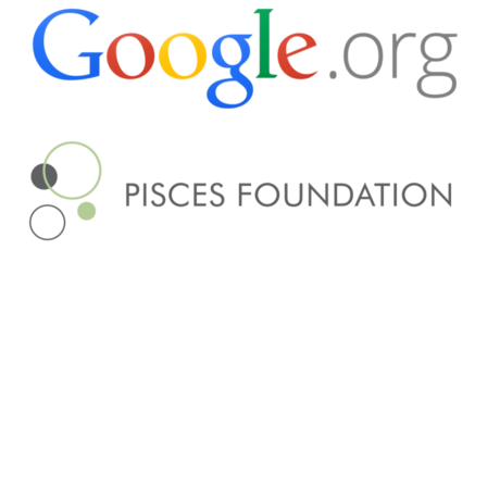 Google.org and Pisces Foundation logos