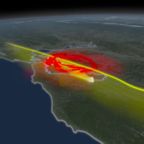 Computer simulation of an earthquake