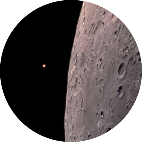 Occultation of Moon and Mars