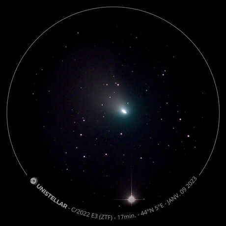 Image of the green comet 