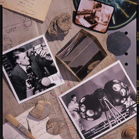 Image of photographs on a desk