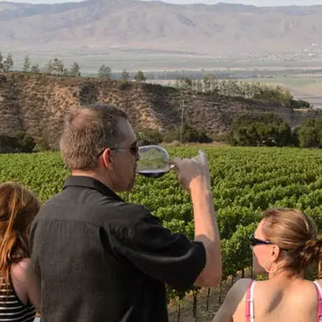 People wine tasting in the Carmel Valley 