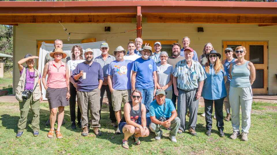 group photo of lepidopterists at the southwestern research station