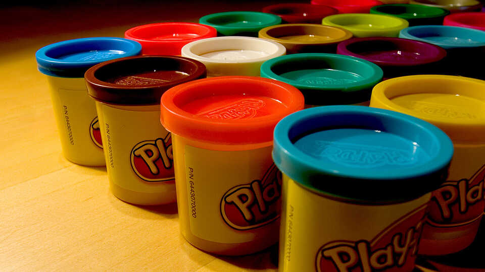 Playdoh can be used to build a scaled model of the solar system's planets.