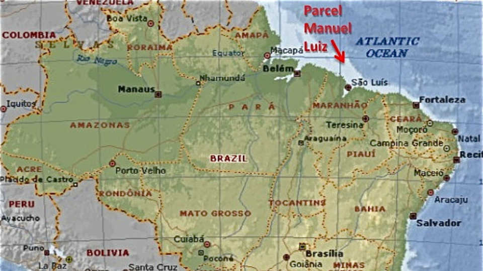 Map of Brazil pointing out Parcel Manuel Luiz 