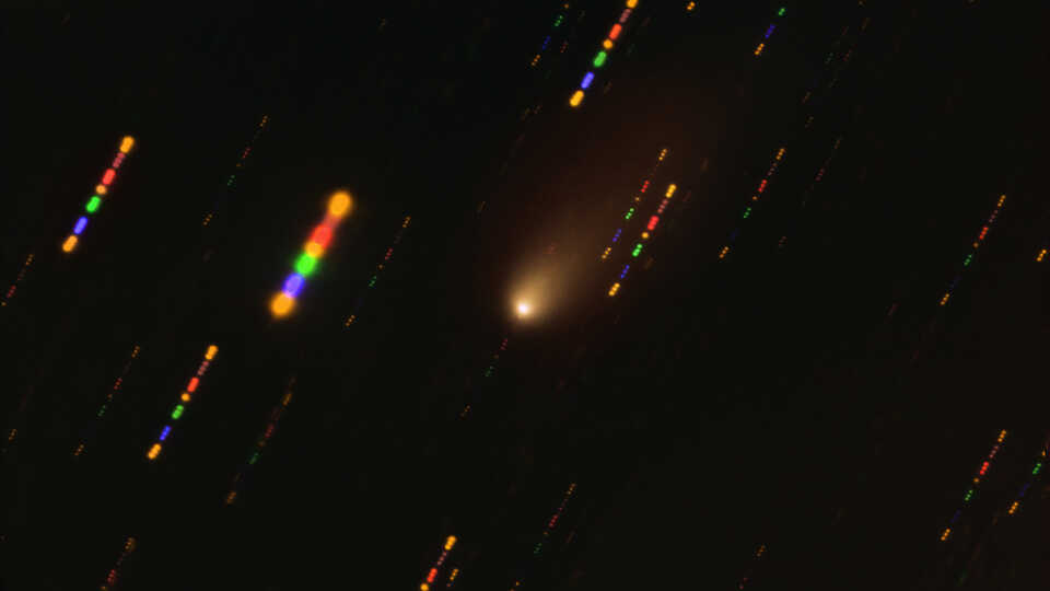 Observations: A Pristine Comet and Huge Flare