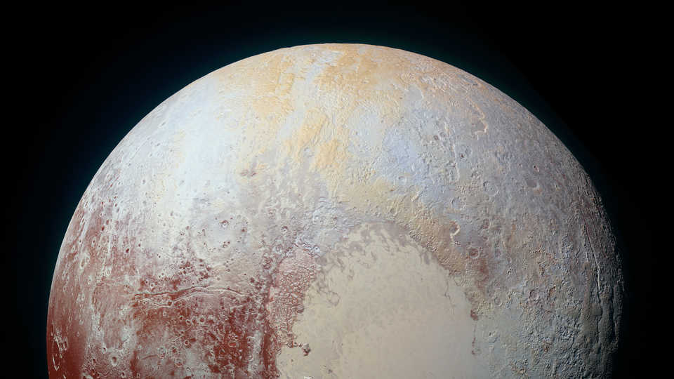 Color variation on Pluto